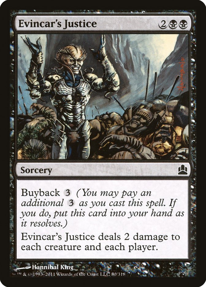 Evincar's Justice [Commander 2011] | Card Merchant Takapuna