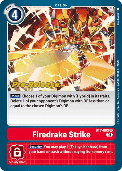 Firedrake Strike [BT7-093] [Next Adventure Pre-Release Cards] | Card Merchant Takapuna