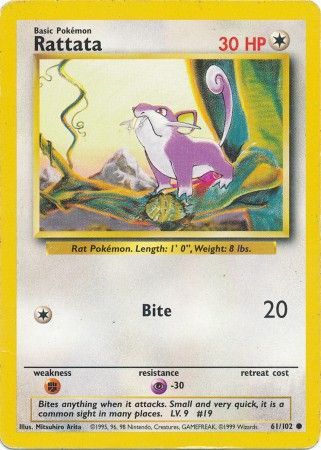 Rattata (61/102) [Base Set Unlimited] | Card Merchant Takapuna