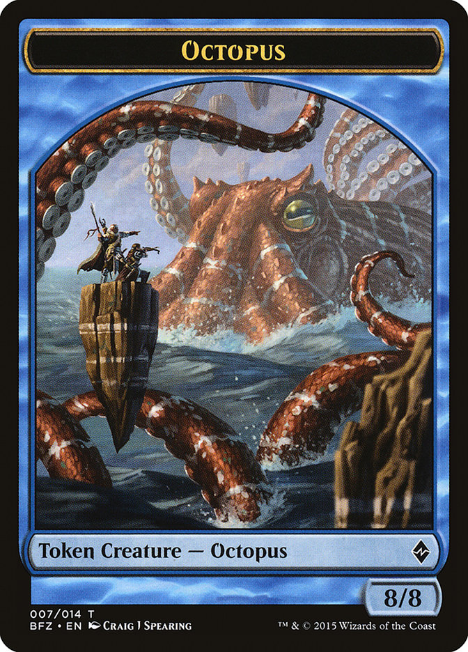 Octopus Token [Battle for Zendikar Tokens] | Card Merchant Takapuna