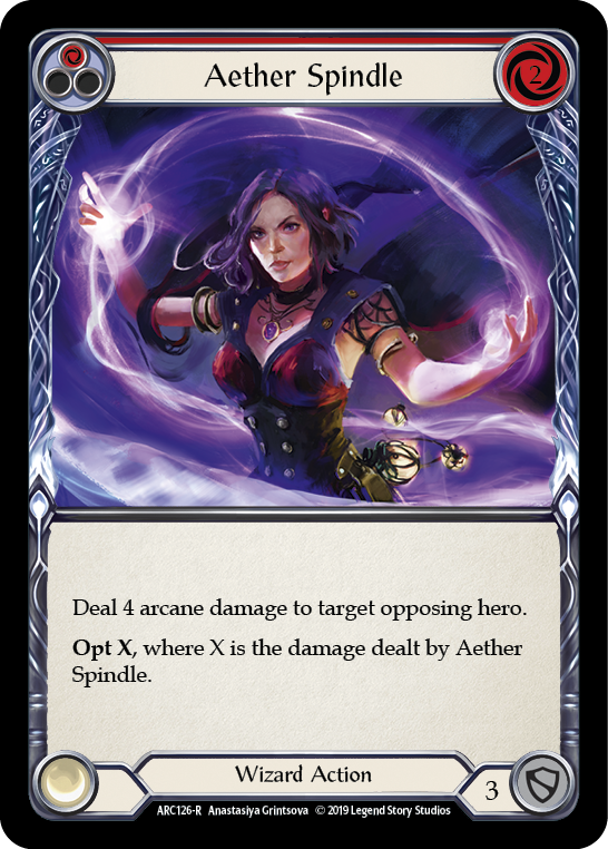 Aether Spindle (Red) [ARC126-R] (Arcane Rising)  1st Edition Rainbow Foil | Card Merchant Takapuna