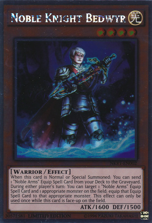 Noble Knight Bedwyr [NKRT-EN002] Platinum Rare | Card Merchant Takapuna