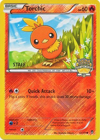 Torchic (12/111) (City Championship Promo Staff) [XY: Furious Fists] | Card Merchant Takapuna