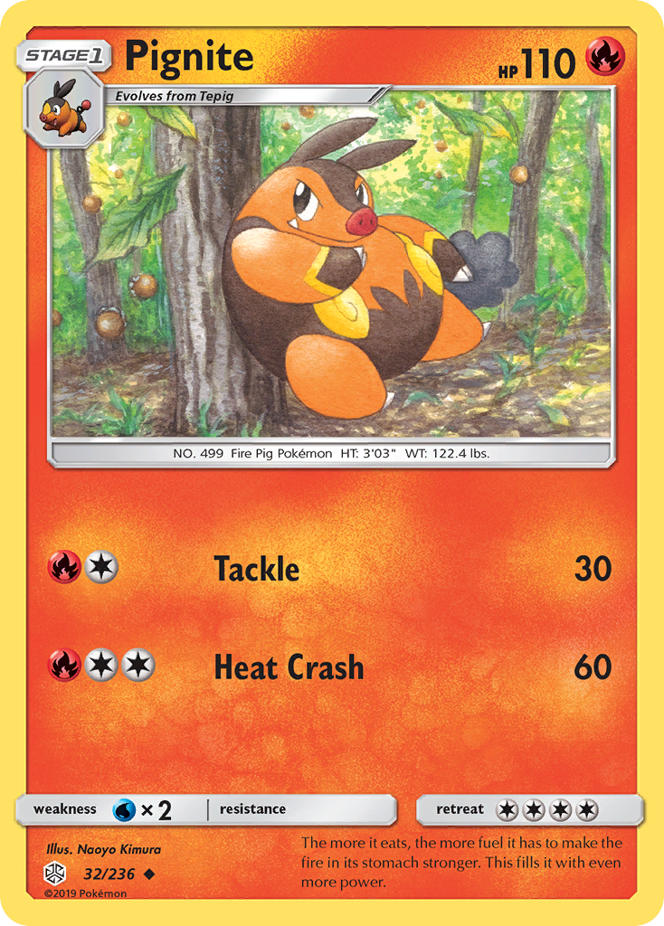 Pignite (32/236) [Sun & Moon: Cosmic Eclipse] | Card Merchant Takapuna