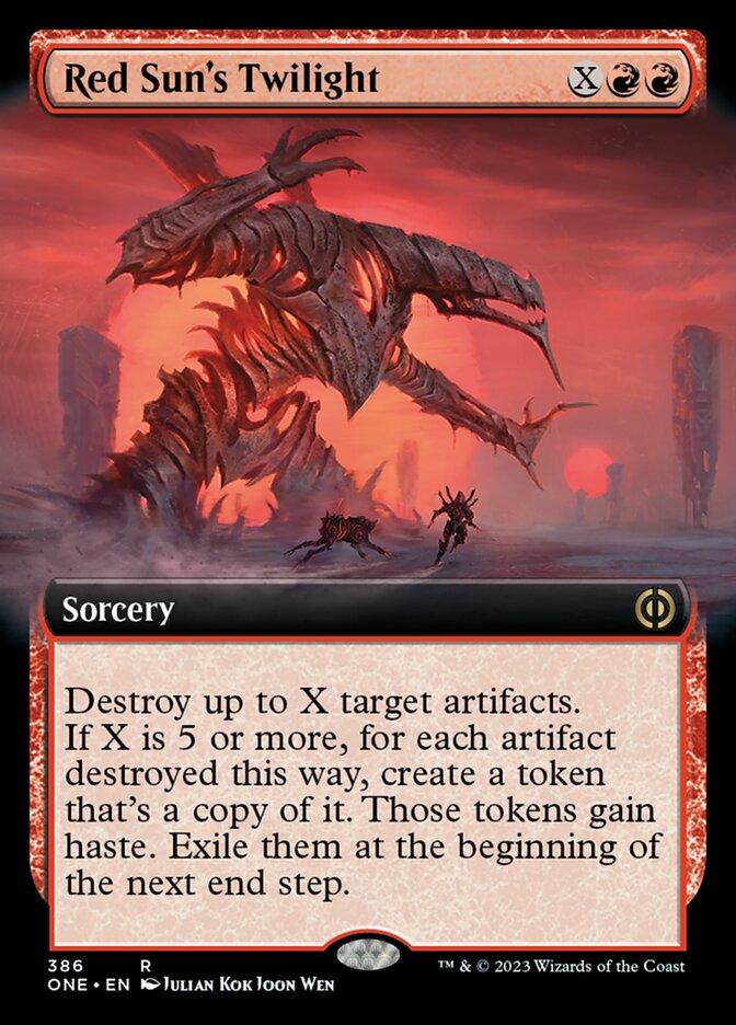 Red Sun's Twilight (Extended Art) [Phyrexia: All Will Be One] | Card Merchant Takapuna