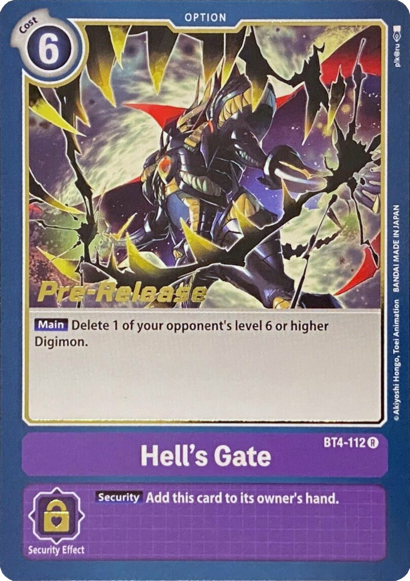 Hell's Gate [BT4-112] [Great Legend Pre-Release Promos] | Card Merchant Takapuna