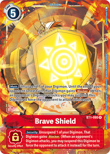 Brave Shield [BT1-095] (Dash Pack) [Release Special Booster Ver.1.5 Promos] | Card Merchant Takapuna