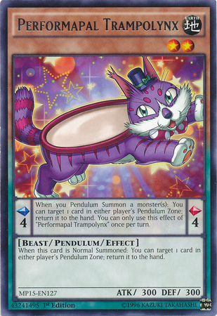 Performapal Trampolynx [MP15-EN127] Rare | Card Merchant Takapuna