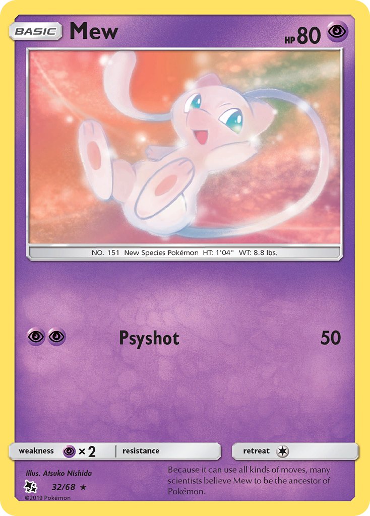 Mew (32/68) [Sun & Moon: Hidden Fates] | Card Merchant Takapuna