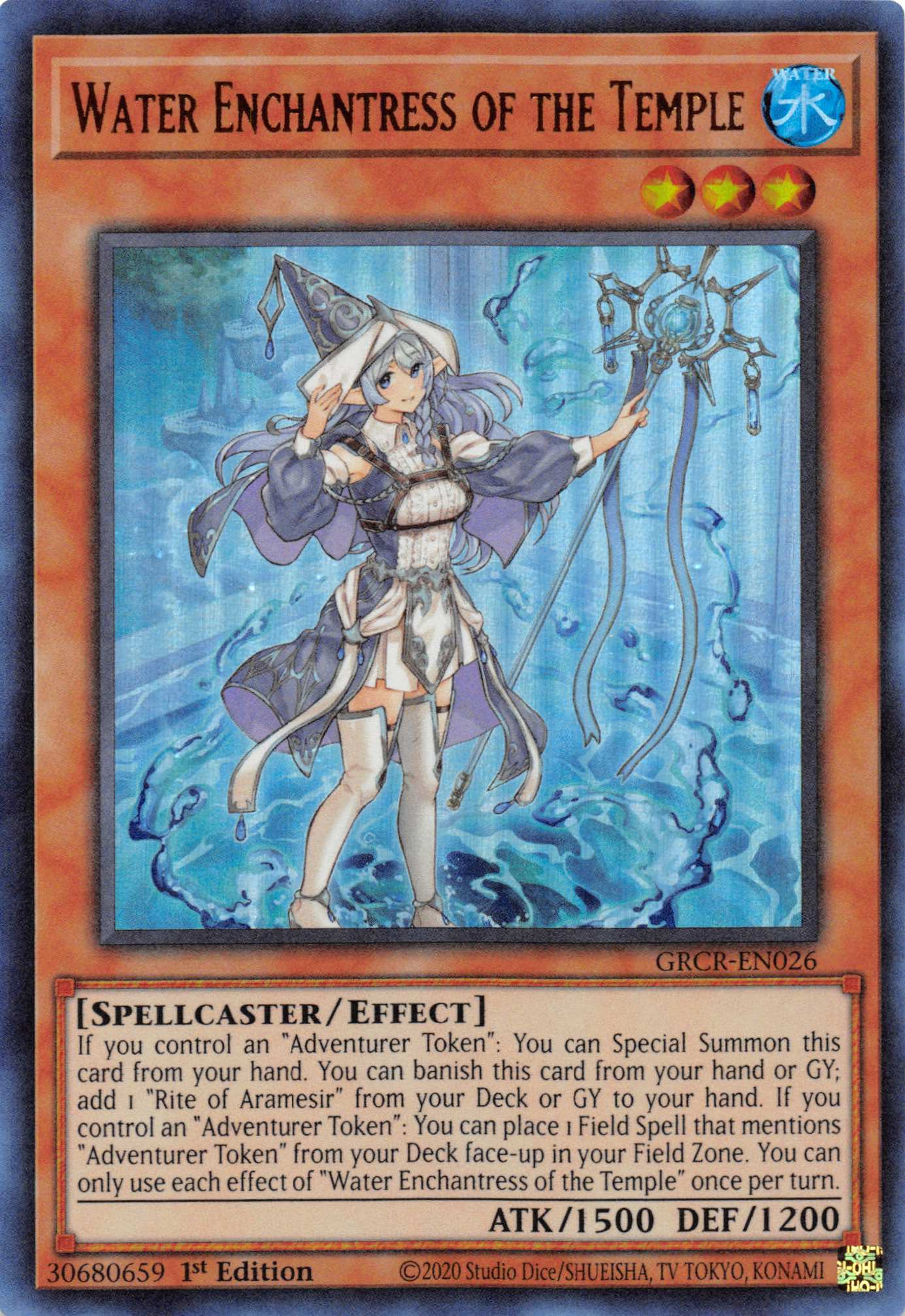 Water Enchantress of the Temple [GRCR-EN026] Ultra Rare | Card Merchant Takapuna