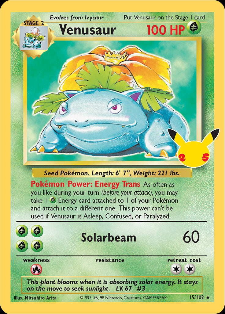 Venusaur (15/102) [Celebrations: 25th Anniversary - Classic Collection] | Card Merchant Takapuna