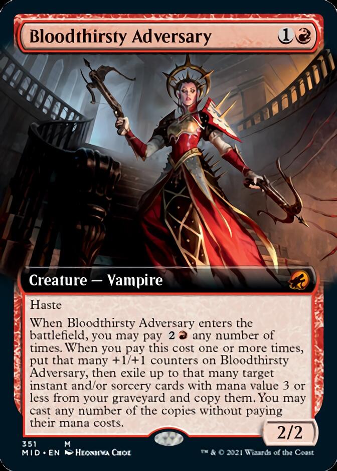 Bloodthirsty Adversary (Extended Art) [Innistrad: Midnight Hunt] | Card Merchant Takapuna