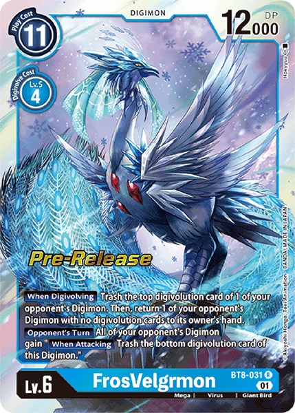 FrosVelgrmon [BT8-031] [New Awakening Pre-Release Cards] | Card Merchant Takapuna