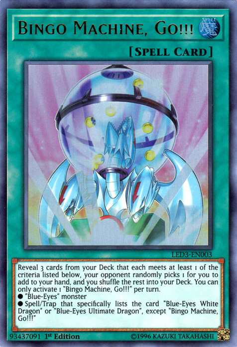 Bingo Machine, Go!!! [LED3-EN003] Ultra Rare | Card Merchant Takapuna