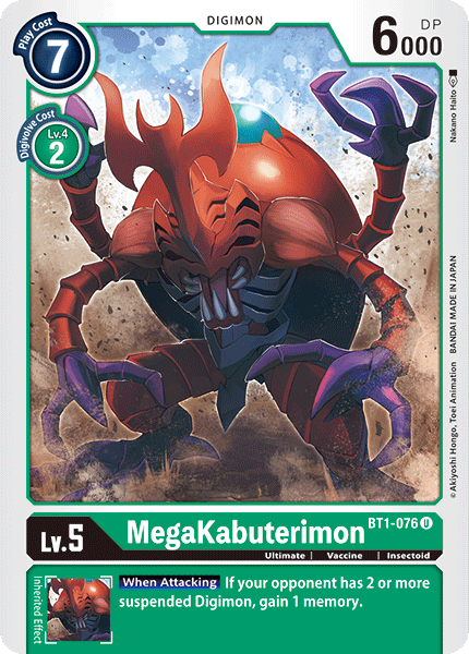 MegaKabuterimon [BT1-076] [Release Special Booster Ver.1.0] | Card Merchant Takapuna