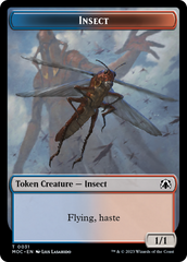 Soldier // Insect Double-Sided Token [March of the Machine Commander Tokens] | Card Merchant Takapuna