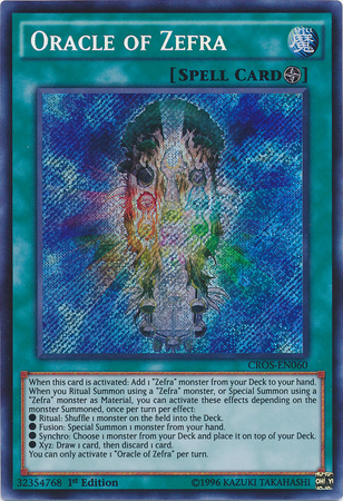 Oracle of Zefra [CROS-EN060] Secret Rare | Card Merchant Takapuna