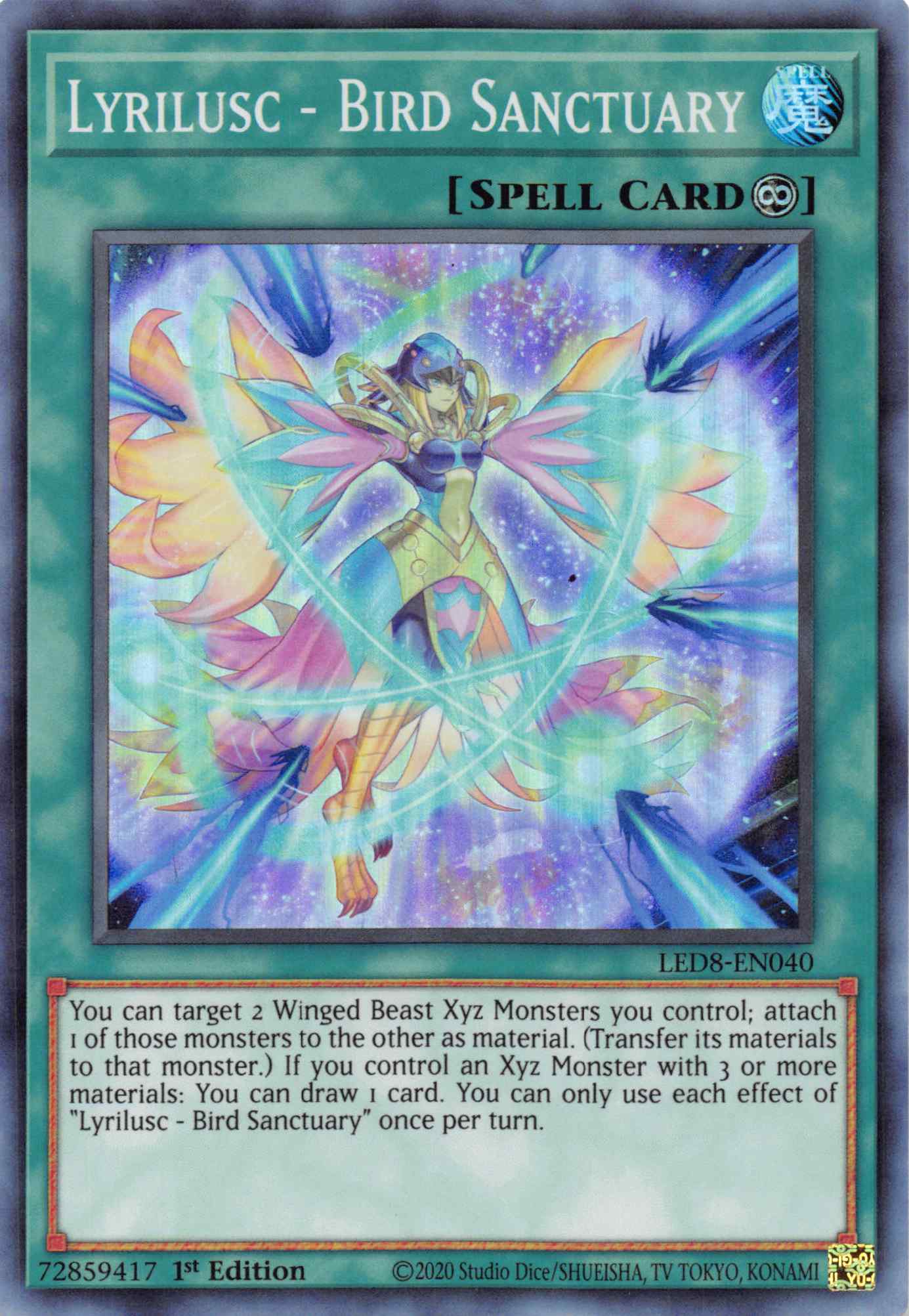 Lyrilusc - Bird Sanctuary [LED8-EN040] Super Rare | Card Merchant Takapuna