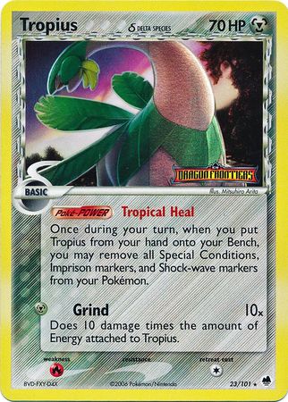 Tropius (23/101) (Delta Species) (Stamped) [EX: Dragon Frontiers] | Card Merchant Takapuna