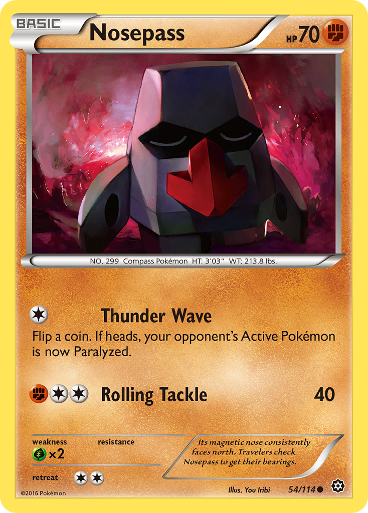 Nosepass (54/114) [XY: Steam Siege] | Card Merchant Takapuna