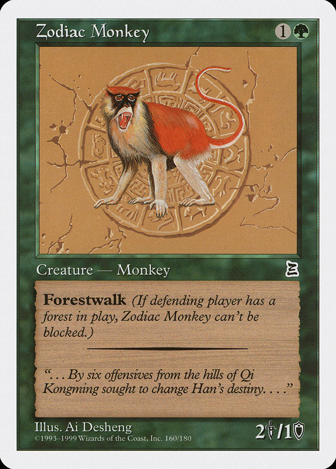 Zodiac Monkey [Portal Three Kingdoms] | Card Merchant Takapuna