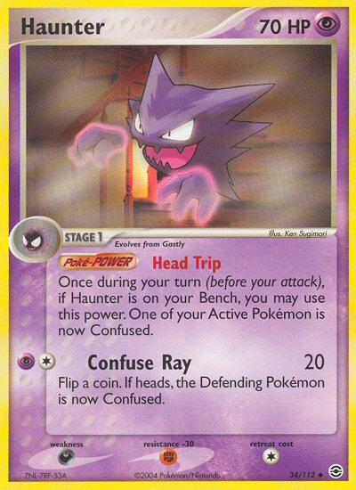 Haunter (34/112) [EX: FireRed & LeafGreen] | Card Merchant Takapuna