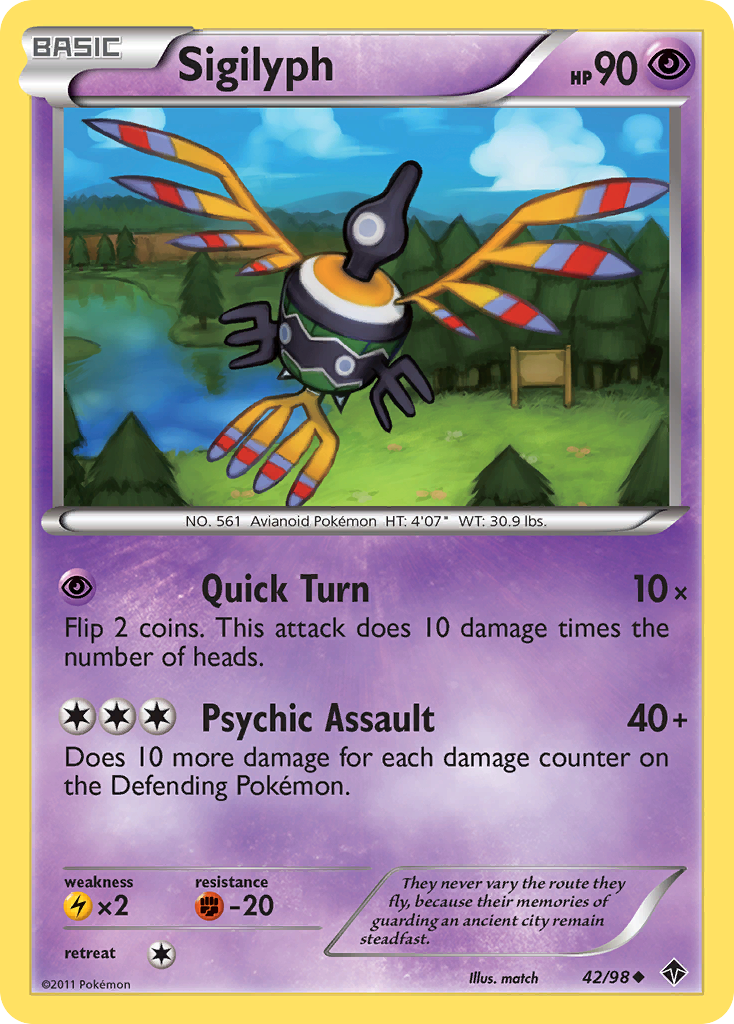 Sigilyph (42/98) [Black & White: Emerging Powers] | Card Merchant Takapuna