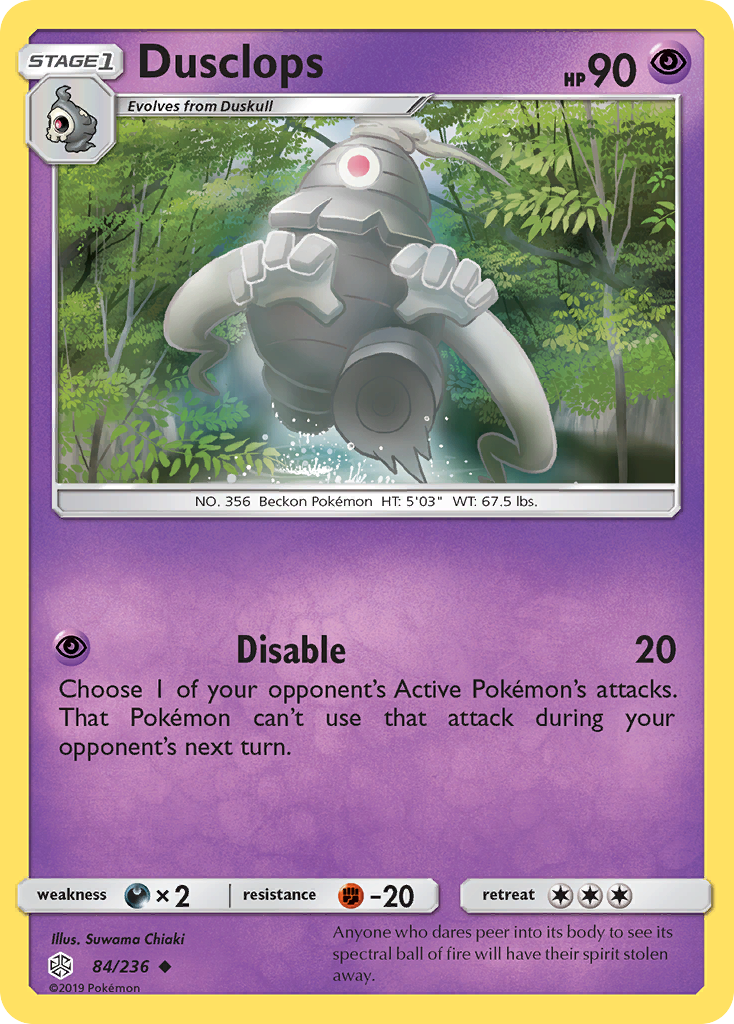 Dusclops (84/236) [Sun & Moon: Cosmic Eclipse] | Card Merchant Takapuna