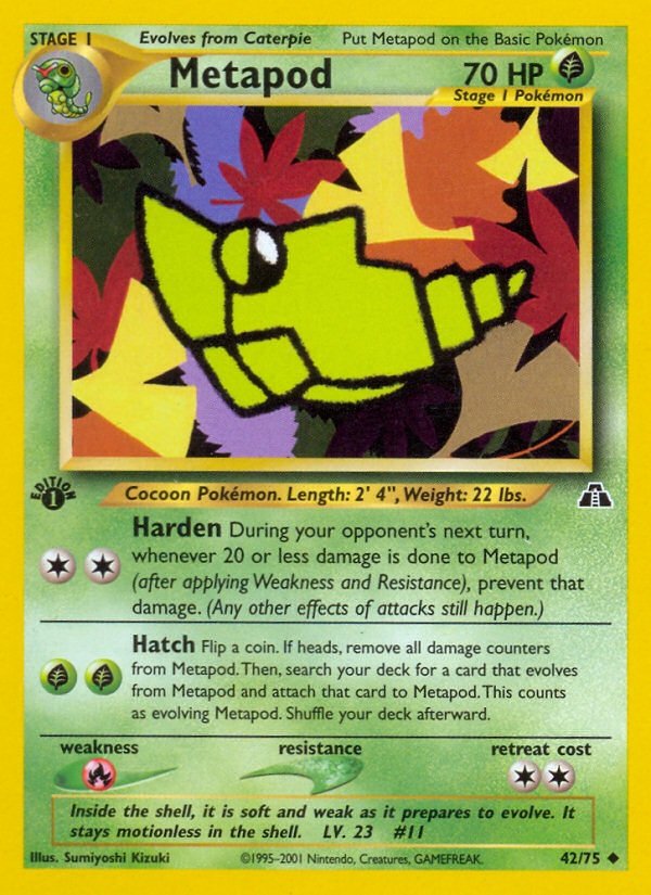 Metapod (42/75) [Neo Discovery 1st Edition] | Card Merchant Takapuna