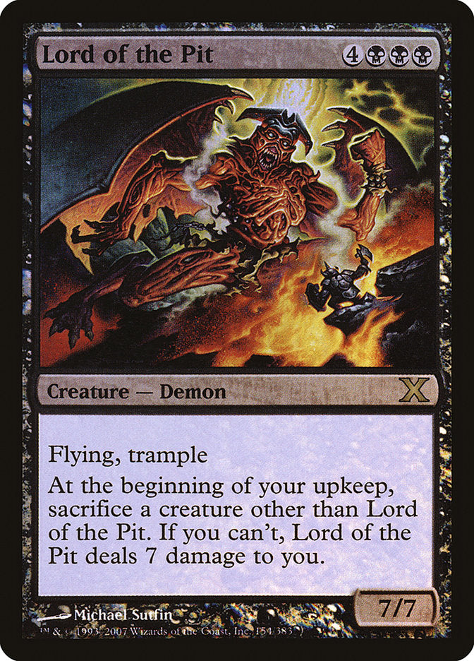 Lord of the Pit (Premium Foil) [Tenth Edition] | Card Merchant Takapuna