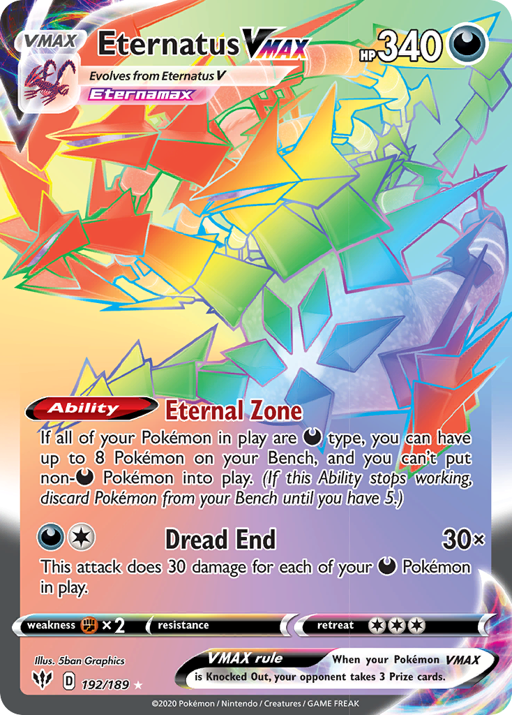 Eternatus VMAX (192/189) [Sword & Shield: Darkness Ablaze] | Card Merchant Takapuna