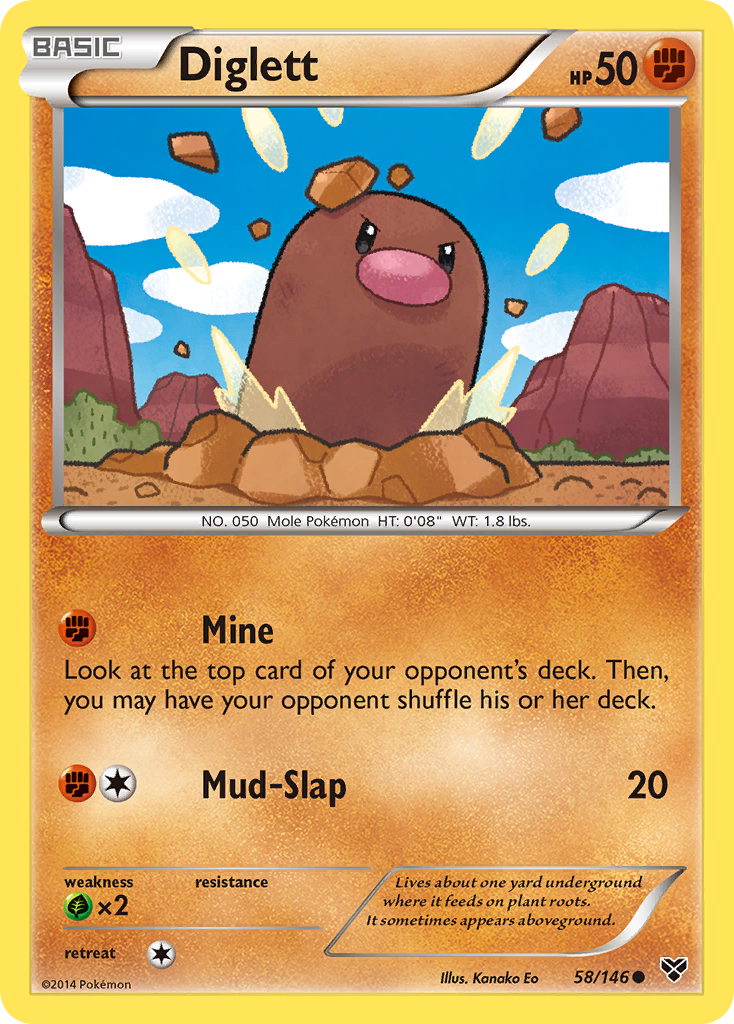 Diglett (58/146) [XY: Base Set] | Card Merchant Takapuna