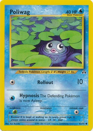 Poliwag (62/75) [Neo Discovery Unlimited] | Card Merchant Takapuna