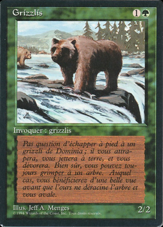 Grizzly Bears [Foreign Black Border] | Card Merchant Takapuna