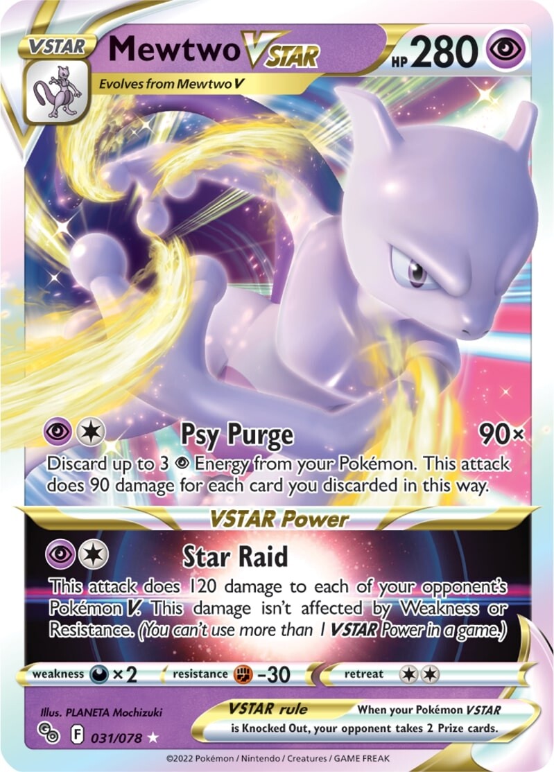 Mewtwo VSTAR (031/078) [Pokémon GO] | Card Merchant Takapuna