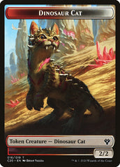 Bird // Dinosaur Cat Double-Sided Token [Commander 2020 Tokens] | Card Merchant Takapuna