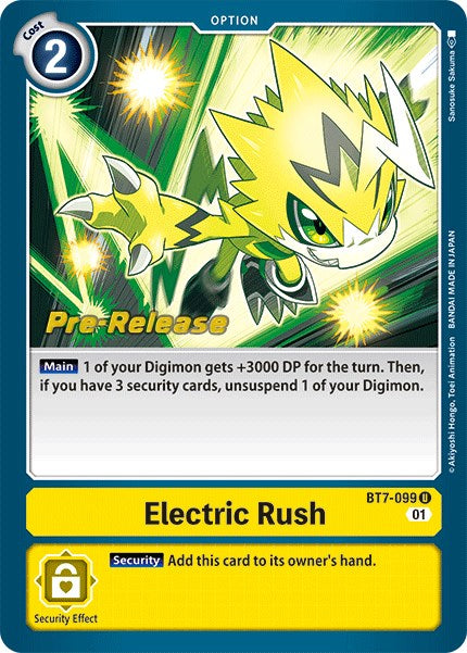 Electric Rush [BT7-099] [Next Adventure Pre-Release Cards] | Card Merchant Takapuna