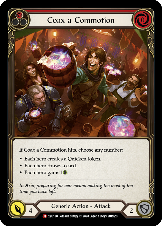 Coax a Commotion [CRU180] (Crucible of War)  1st Edition Rainbow Foil | Card Merchant Takapuna