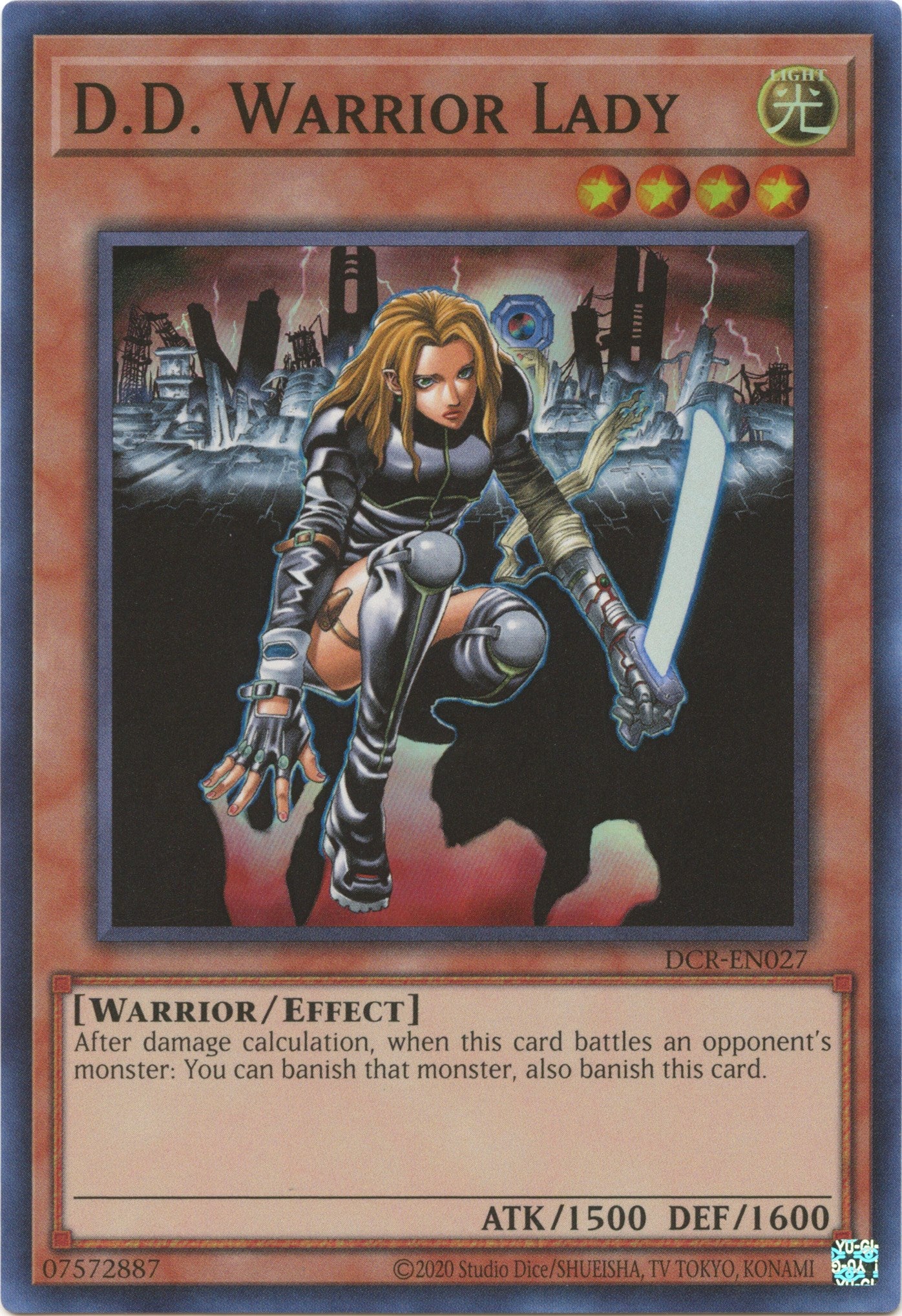 D.D. Warrior Lady (25th Anniversary) [DCR-EN027] Super Rare | Card Merchant Takapuna