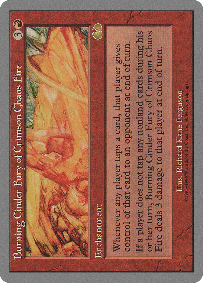 Burning Cinder Fury of Crimson Chaos Fire [Unglued] | Card Merchant Takapuna