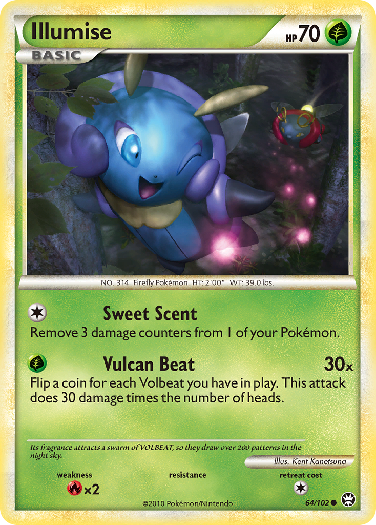 Illumise (64/102) [HeartGold & SoulSilver: Triumphant] | Card Merchant Takapuna