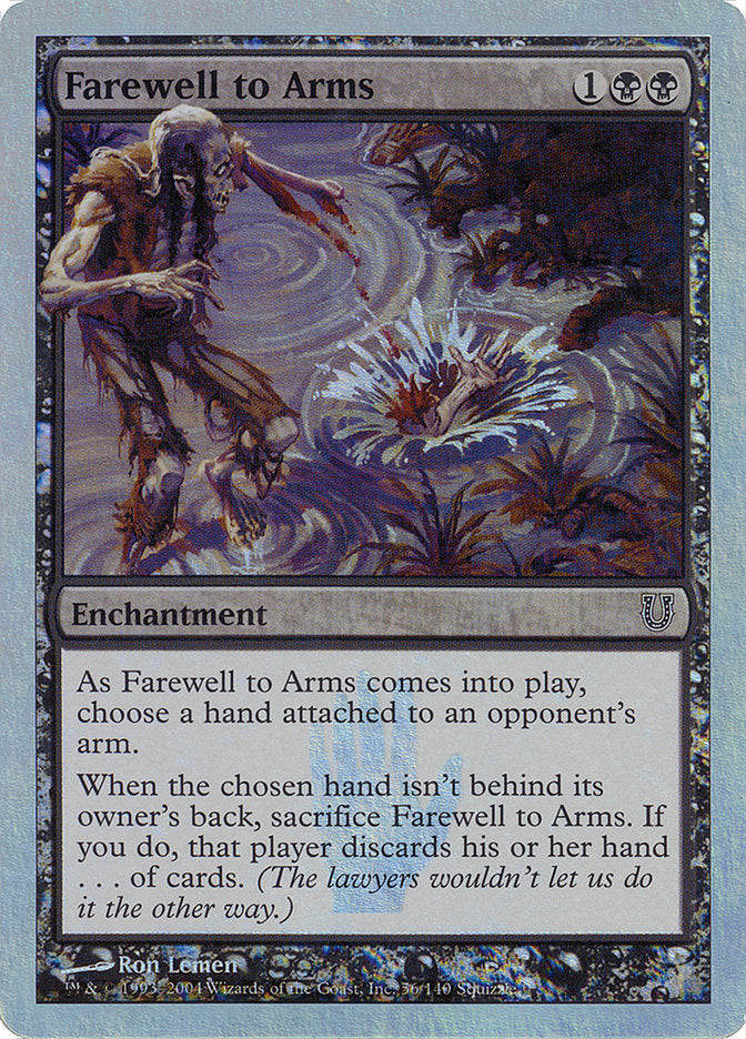 Farewell to Arms (Alternate Foil) [Unhinged] | Card Merchant Takapuna