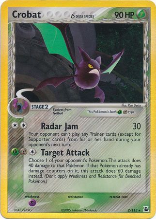 Crobat (2/113) (Delta Species) (Stamped) [EX: Delta Species] | Card Merchant Takapuna