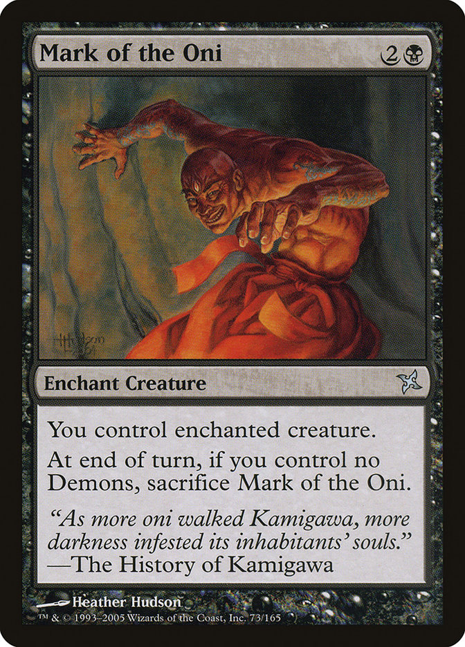 Mark of the Oni [Betrayers of Kamigawa] | Card Merchant Takapuna