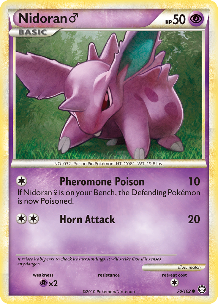 Nidoran (70/102) (Male) [HeartGold & SoulSilver: Triumphant] | Card Merchant Takapuna