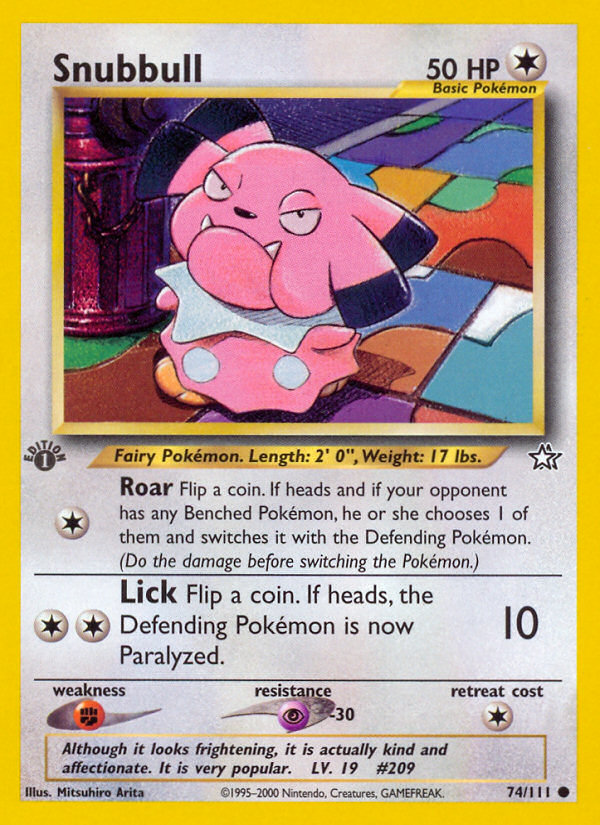 Snubbull (74/111) [Neo Genesis 1st Edition] | Card Merchant Takapuna