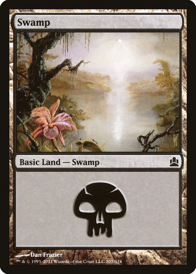 Swamp (307) [Commander 2011] | Card Merchant Takapuna