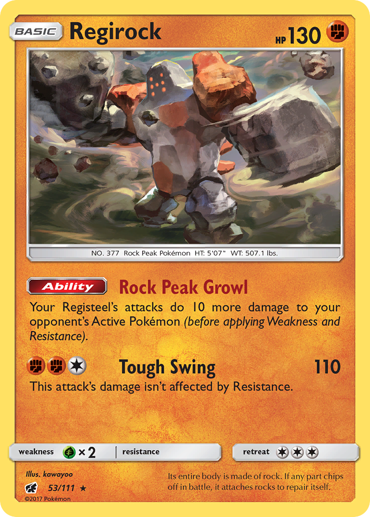 Regirock (53/111) [Sun & Moon: Crimson Invasion] | Card Merchant Takapuna