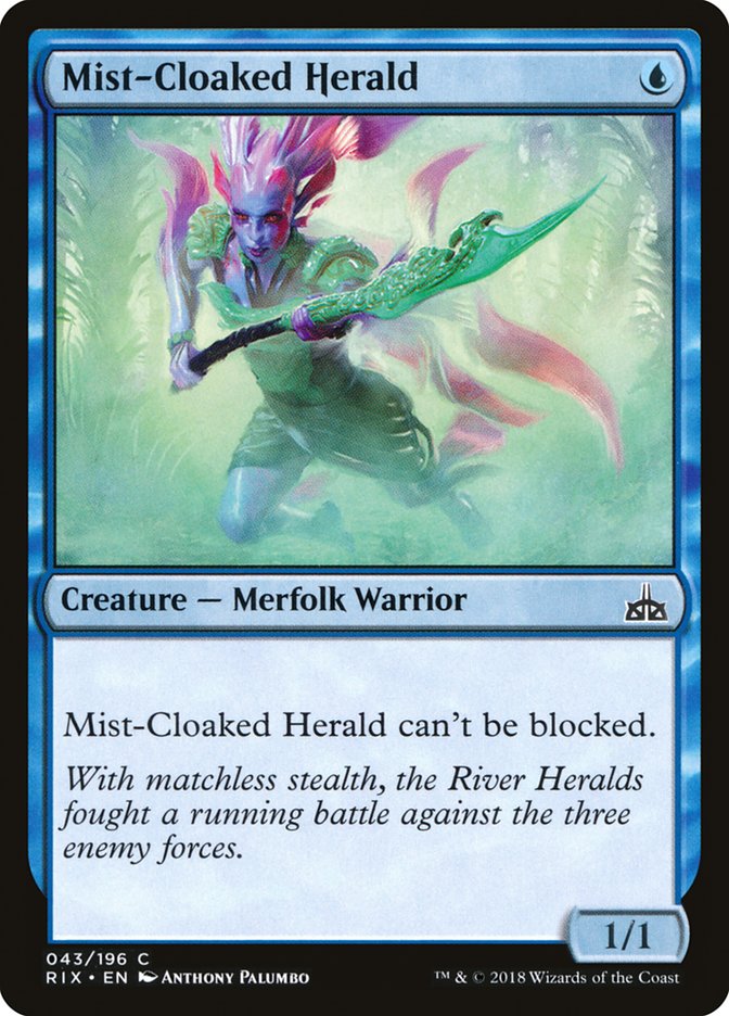 Mist-Cloaked Herald [Rivals of Ixalan] | Card Merchant Takapuna