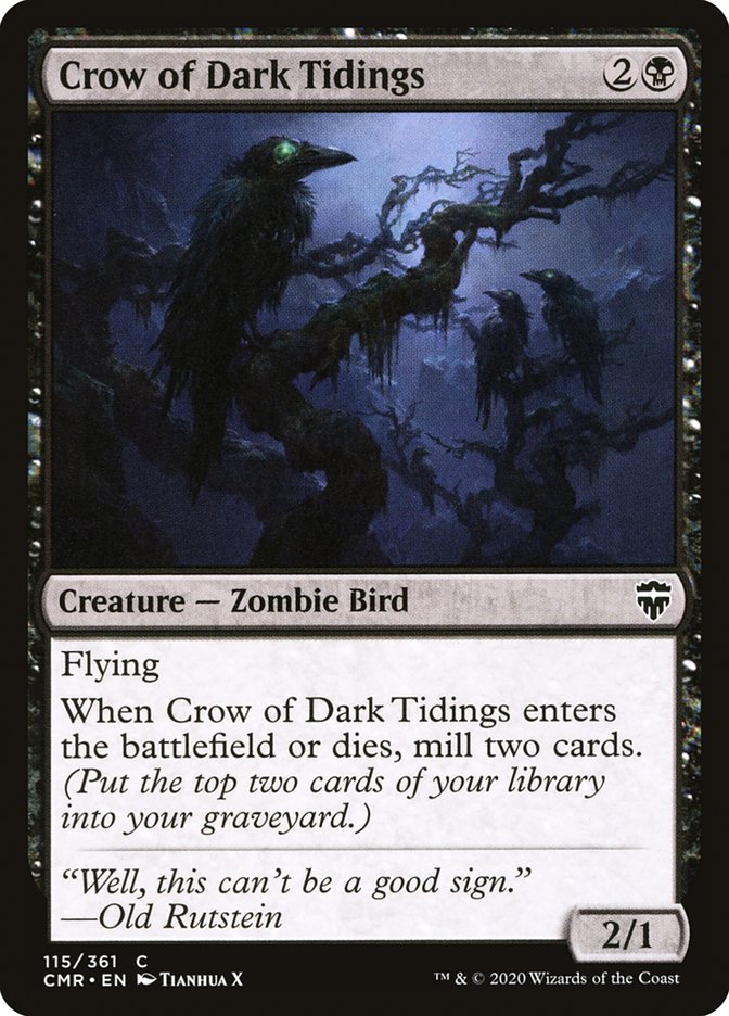 Crow of Dark Tidings [Commander Legends] | Card Merchant Takapuna